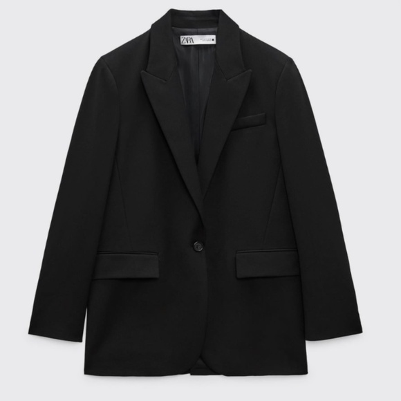 ZARA OVERSIZED DOUBLE BREASTED BLAZER - Picture 1 of 3